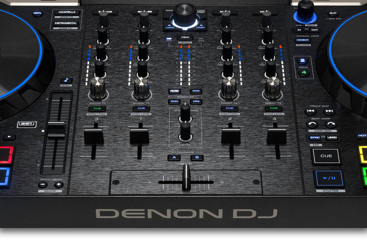 Denon DJ Prime 4 G2 4-Deck Standalone DJ System, jog wheel detail