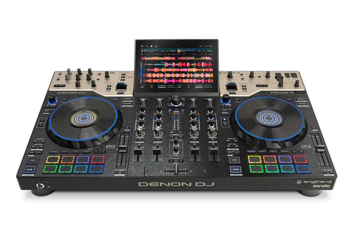 Denon DJ Prime 4 G2 4-Deck Standalone DJ System, front angle