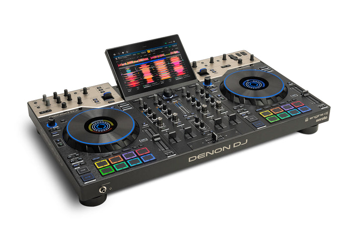 Denon DJ Prime 4 G2 4-Deck Standalone DJ System, hero angle