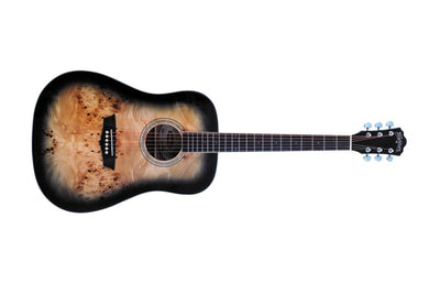Washburn Deep Forest Burl D Dreadnought Acoustic Guitar (Black Fade)