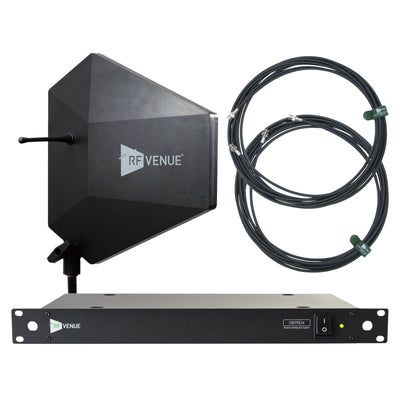 RF Venue 4-Channel Wireless Microphone Upgrade Pack with Diversity Fin IPX Antenna, Black