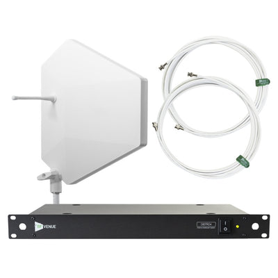 RF Venue 4-Channel Wireless Microphone Upgrade Pack with Diversity Fin IPX Antenna, White