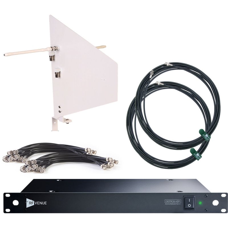 RF Venue Distro9 HDR / Diversity Fin Antenna Bundle – Blackout Audio