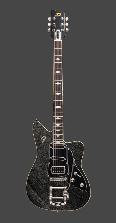 Duesenberg Paloma Baritone Electric Guitar (Black Sparkle)