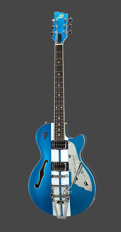 Duesenberg Alliance Series Mike Campbell 30th Anniversary Electric Guitar (Blue & White)