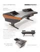 Argosy Dual 15 w/DR800 Racks, Mahogany End Panels & Mahogany Veneer Desktop