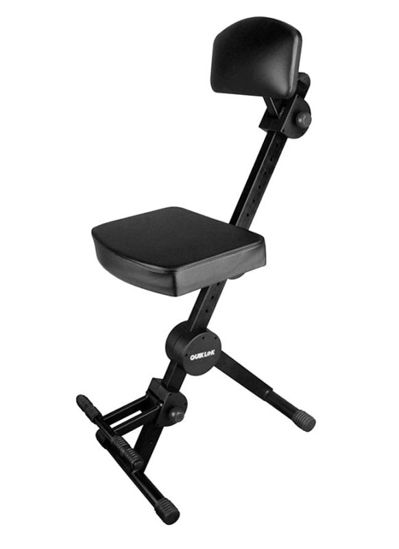 Quik Lok Quik Lok DX749 Adjustable Musicians Stool with Adjustable Footrest and Back Rest