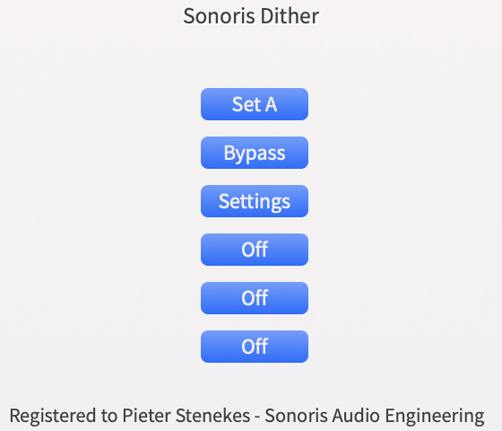 Sonoris Sonoris Dither