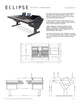 Argosy Eclipse for S4, 3 Foot Wide, Desk Left, 8sp Rack Right, Black EPs, Black legs