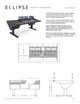 Argosy Eclipse for S4, 5 Foot Wide, Desk Left, Nothing Right, Mahogany EPs, Black legs