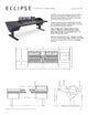 Argosy Eclipse for S4, 5 Foot Wide, Desk Left, 8sp Rack Right, Mahogany EPs, Black legs