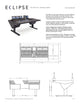 Argosy Eclipse for S4, 5 Foot Wide, Nothing Left, Desk Right, Mahogany EPs, Black legs