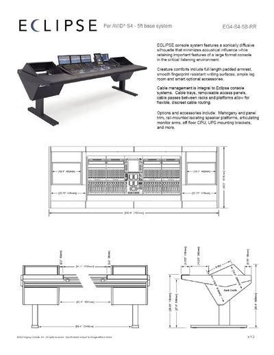 Argosy Eclipse for S4, 5 Foot Wide, Rack Left, Rack Right, Black EPs, Black legs