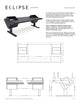 Eclipse Universal Workstation w/Rack Left & Right, 1260mm Center Desk, Black EPs, Black legs (1)