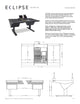 Argosy Eclipse for S6, 2 Bucket Wide, Desk Left & Right, Black EPs, Black legs