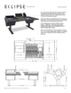 Argosy Eclipse for S6, 3 Bucket Wide, 8sp Rack Left, Desk Right, Mahogany EPs, Black legs