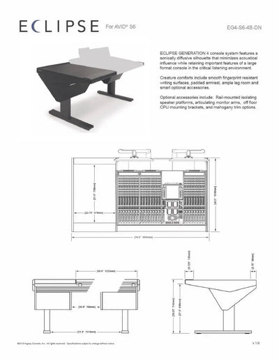 Argosy Eclipse for S6, 4 bucket wide, Desk Left, Nothing Right, Black EPs, Black legs