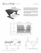 Argosy Eclipse for S6, 4 Bucket Wide, Desk Left, Nothing Right, Mahogany EPs, Black legs