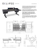 Argosy Eclipse for S6, 4 bucket wide, Desk Left, Rack Right, Black End Panels, Black legs