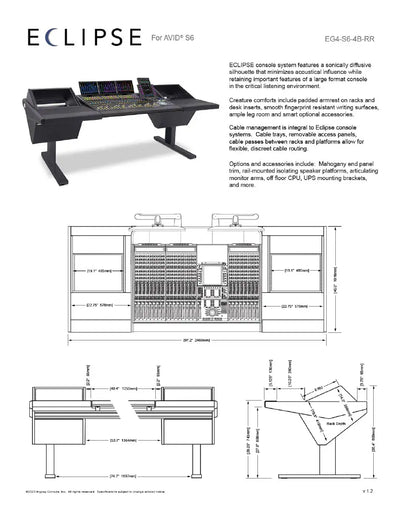 Argosy Eclipse for S6, 4 bucket wide, 8sp Rack Left, 8sp Rack Right, Black EPs, Black legs