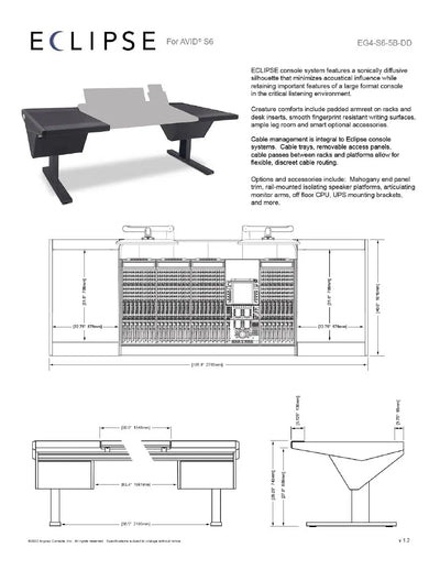 Argosy Eclipse for S6, 5 bucket wide, Desk Left, Desk Right, Black EPs, Black legs