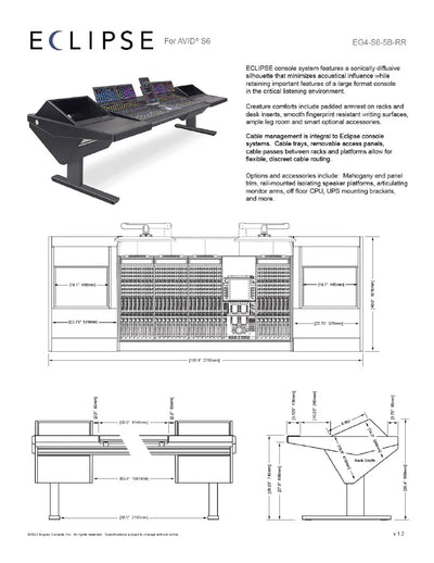 Argosy Eclipse for S6, 5 bucket wide, Rack Left, Rack Right, Black EPs, Black legs