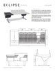 Argosy Eclipse for S6, 6 bucket wide, Desk Left, Nothing Right, Black EPs, Black legs