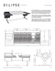 Argosy Eclipse for S6, 6 bucket wide, Rack Left, Desk Right, Black EPs, Black legs