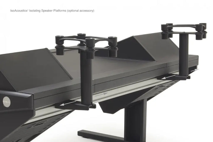 Eclipse Universal Workstation w/Rack Left & Right, 1260mm Center Desk, Black EPs, Black legs (5)