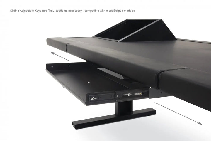 Eclipse Universal Workstation w/Rack Left & Right, 1260mm Center Desk, Black EPs, Black legs (15)