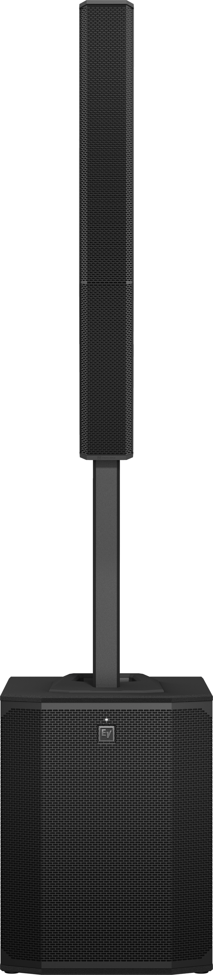 Electro-Voice EVOLVE 90 Complete Column PA System — Subwoofer + Column Array (Black) - full system view