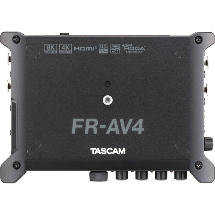 Tascam 4-Channel 32-Bit Float Field Recorder with Mixer, Timecode, and HDMI Sync