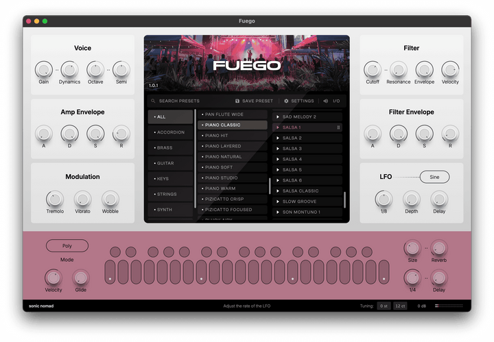 FUEGO Latin Virtual Instrument