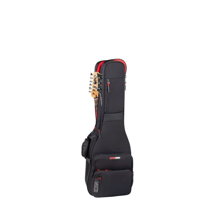 Gator Gator G-ICONTTELEC-BLK Icon Take Two Series Bag Holds 2 Electric Guitars