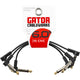 Gator Gator GCWC-FPC6-3PK 6" Composer Flat Patch Cable with Right-Angle 1/4" Male Connectors (3-Pack)
