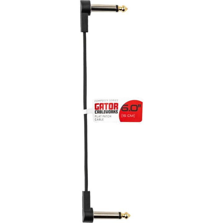 Gator Gator GCWC-FPC6 6" Composer Flat Patch Cable with Right-Angle 1/4" Male Connectors