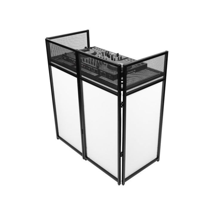 Gator Gator GFW-DJFACADE Black Collapsible DJ Facade with Black Scrim, White Scrim, and Carrying Bag