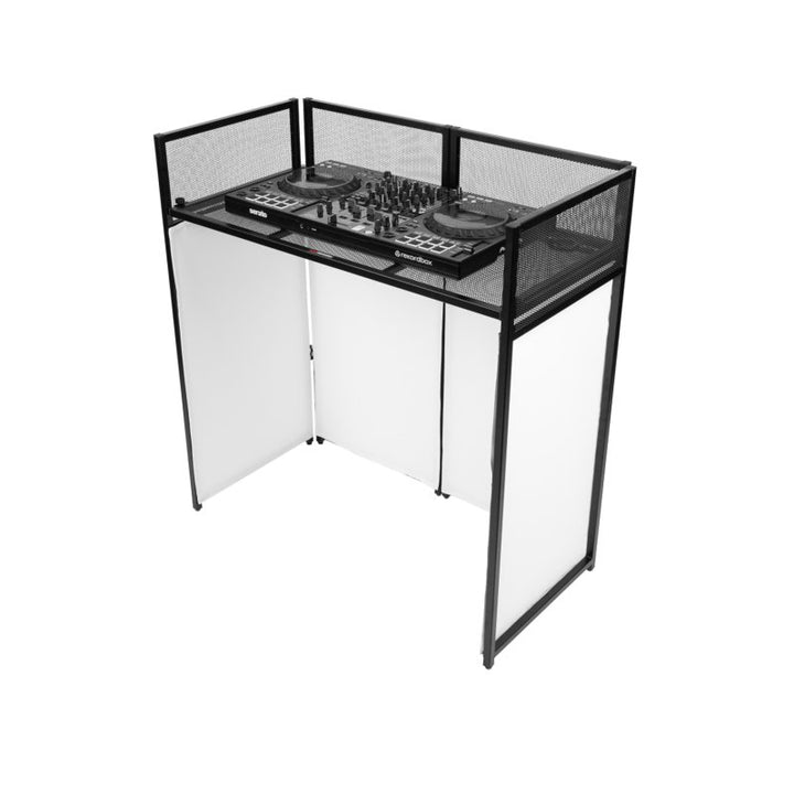 Gator Gator GFW-DJFACADE Black Collapsible DJ Facade with Black Scrim, White Scrim, and Carrying Bag