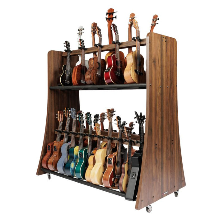 Gator Gator Frameworks GFW-EDU-UKERACK30 Mobile 30 Ukulele Rack with Locking Casters