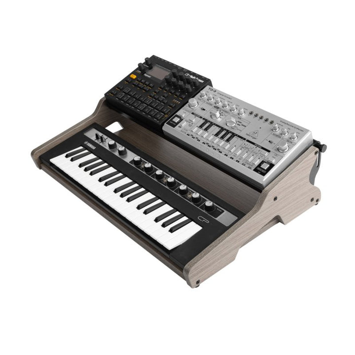 Gator Gator GFW-ELTSYNTHOASIS32-GRY Frameworks Elite Series Synth Oasis for 32-Key MIDI Controllers, Gray