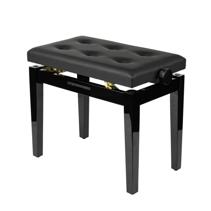 Gator Gator GFW-KEYBENCH-HABK Deluxe Height Adjustable Piano Bench, Black
