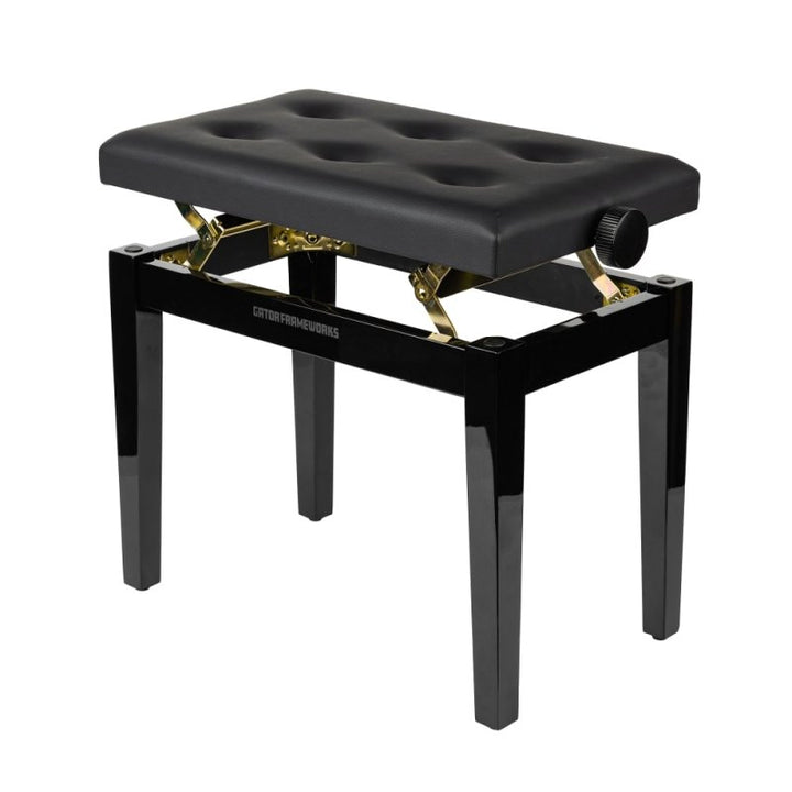 Gator Gator GFW-KEYBENCH-HABK Deluxe Height Adjustable Piano Bench, Black
