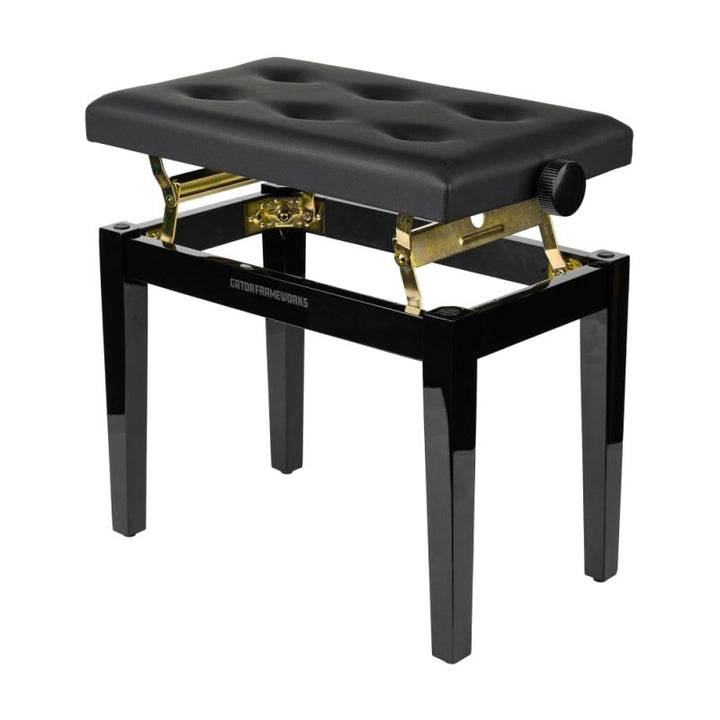 Gator Gator GFW-KEYBENCH-HABK Deluxe Height Adjustable Piano Bench, Black
