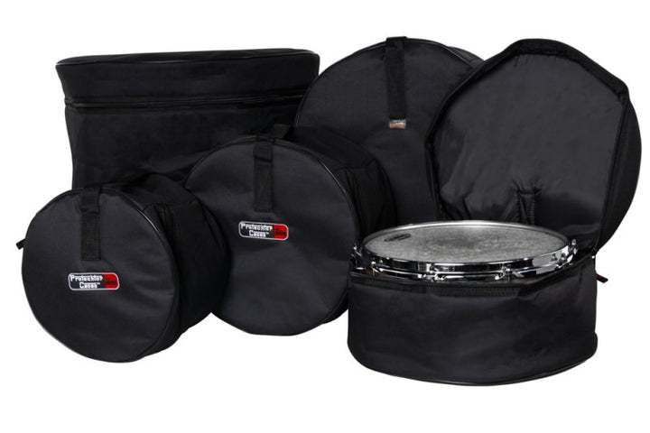 Gator Gator GP-ROCK-100 5-Piece Rock Drum Bag Set for 22x18", 10x8", 12x9", 16x16", and 6.5x14" Drums, Black