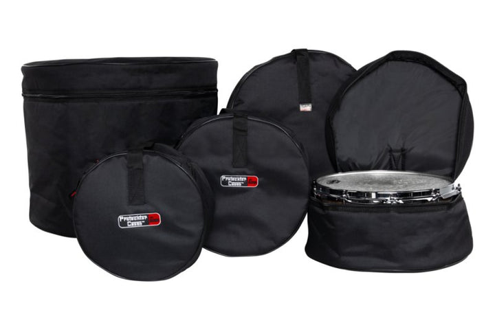 Gator Gator GP-ROCK-100 5-Piece Rock Drum Bag Set for 22x18", 10x8", 12x9", 16x16", and 6.5x14" Drums, Black