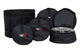 Gator Gator GP-ROCK-100 5-Piece Rock Drum Bag Set for 22x18", 10x8", 12x9", 16x16", and 6.5x14" Drums, Black