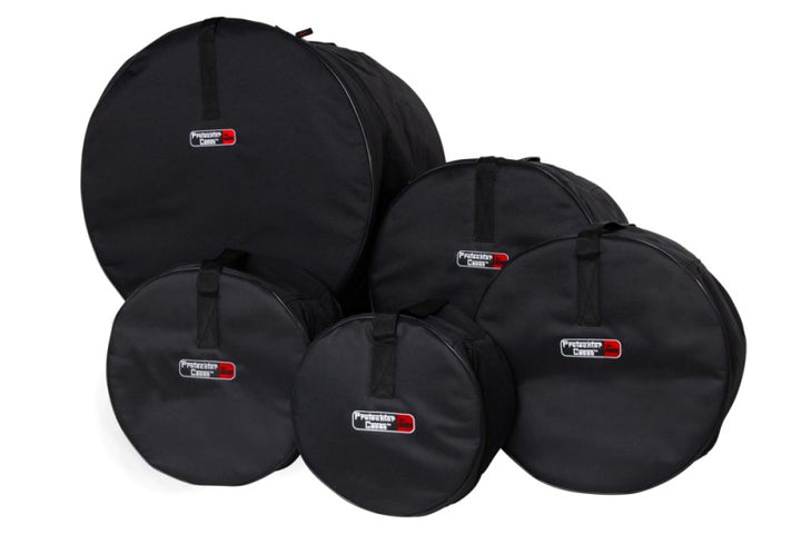Gator Gator GP-ROCK-100 5-Piece Rock Drum Bag Set for 22x18", 10x8", 12x9", 16x16", and 6.5x14" Drums, Black