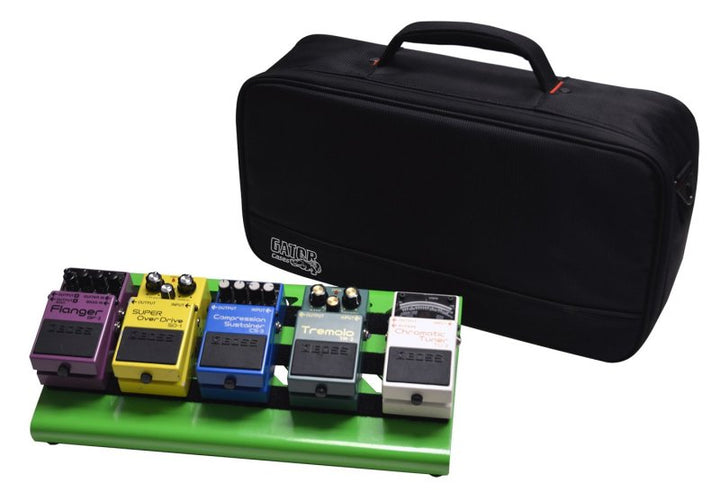 Gator Gator GPB-LAK-GR Small Aluminum Pedal Board with Carry Bag, Green