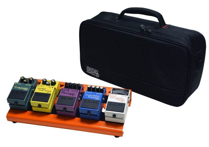 Gator Gator GPB-LAK-OR Small Aluminum Pedal Board with Carry Bag, Orange