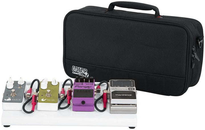 Gator Gator GPB-LAK-WH Aluminum Pedal Board with Carry Bag, Small, White